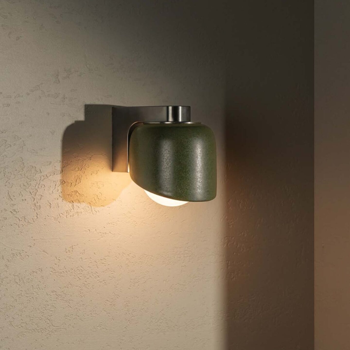 Terra 0.5 Wall Light Olive, Brushed Nickel